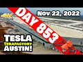 ANOTHER RAINY DAY AT GIGA TEXAS! - Tesla Gigafactory Austin 4K  Day 853 -11/22/22 -Tesla Terafactory