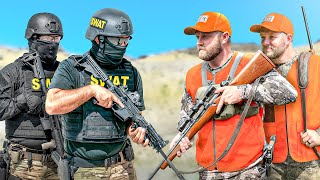 SWAT vs. HUNTERS - Who's The Deadliest Shot?