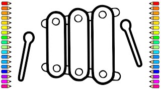 Cómo Dibujar Un Xilófono Dibujo De Xilófono Paso A Paso