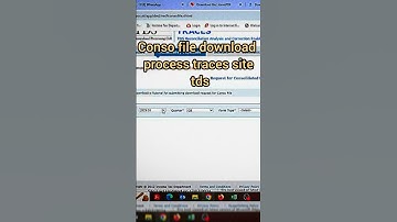 tds Conso file download process  #excel #tdsrules #exceltips