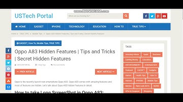 OPPO A83 Hidden Secret Features   Tips and Tricks   UStechportal.com