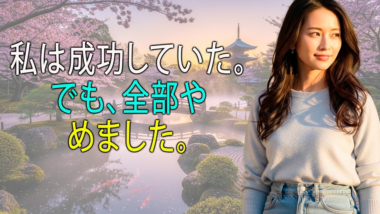 私は高級車と高級マンションを売り払い、誰も私のことを知らない小さな町へと移り住んだ。