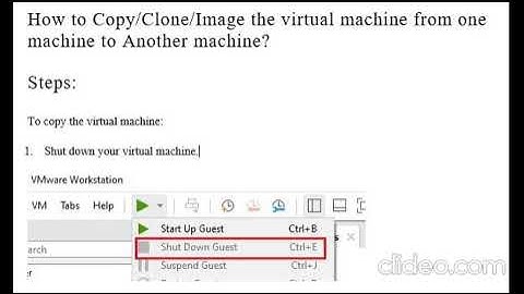 How to Copy/Clone the VM from one machine to Another machine in VMware workstation?