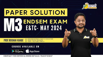 E&TC M3 Endsem Exam Paper Solution | May 2024 | Detailed Breakdown | Aalsi Engineer | Rounak Sir