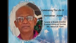 Ramlakhan  Jhilmit (funeral at Boysie Boodoo Funeral Home and Crematorium)
