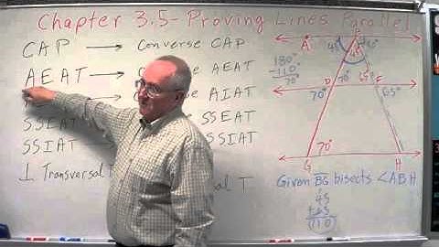 Geometry Chapter 3.5 - Proving Lines Parallel