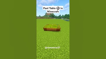 How to make Pool Table in #minecraft #shorts #venomstarlive #gaming