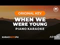 When we were young  adele piano karaoke