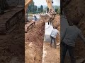 The process of making giant concrete with an excavator machine #shorts #technical #tools