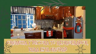 DECORACIÓN NAVIDEÑA 2021🎄IDEA SENCILLA Y DIVERTIDA PARA DECORAR EL REFRIGERADOR