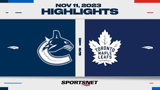 NHL Highlights | Canucks vs. Maple Leafs - November 11, 2023