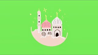 Green screen mosque logo effect 4k | green screen videos |