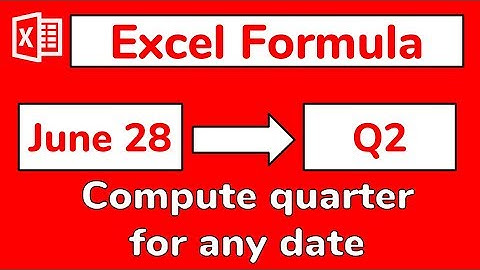 Excel Formula: Compute the current quarter (Q1, Q2...) the EASY way - Doctor Excel #049