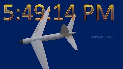 MatsClock 120106 Free 3D PowerPoint Aircraft Digital Clock PPT Timer