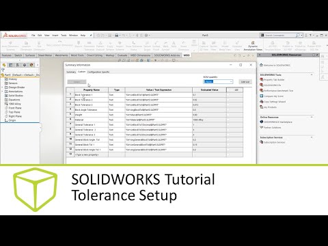 Solidworks Mbd Tutorial Creating 3d Pdf Templates Youtube