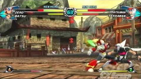 Tatsunoko vs. Capcom Ultimate All Stars!: Zero (Mega Man X version) gameplay footage