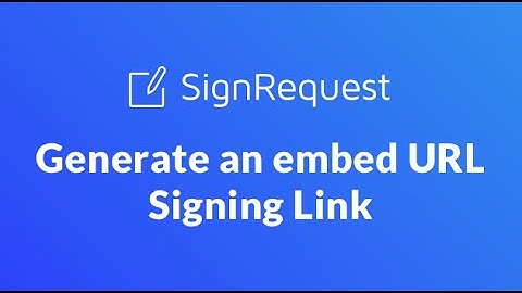 How to Generate an Embed URL Signing Link