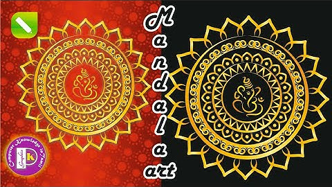 Mandala art in coreldraw tutorial in tamil @PKGraphics054  | Invitation mandala art | cliparts