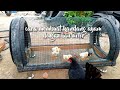 Membuat kandang ayam/burung dari ban motor (making chicken/bird cages from motorcycle tires)
