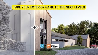 3ds Max + Corona Exterior Rendering Tutorials for Beginners - BARNHOUSE