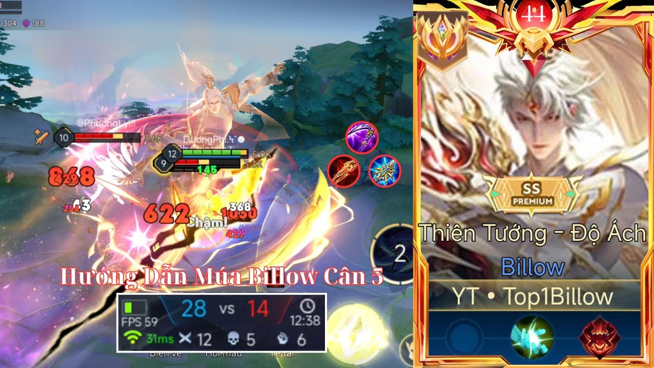 Top Billow - Hướng Dẫn cách Chơi Và Lên Đồ Múa Billow Cân 5 Leo Rank Chiến Thần Siêu Dễ