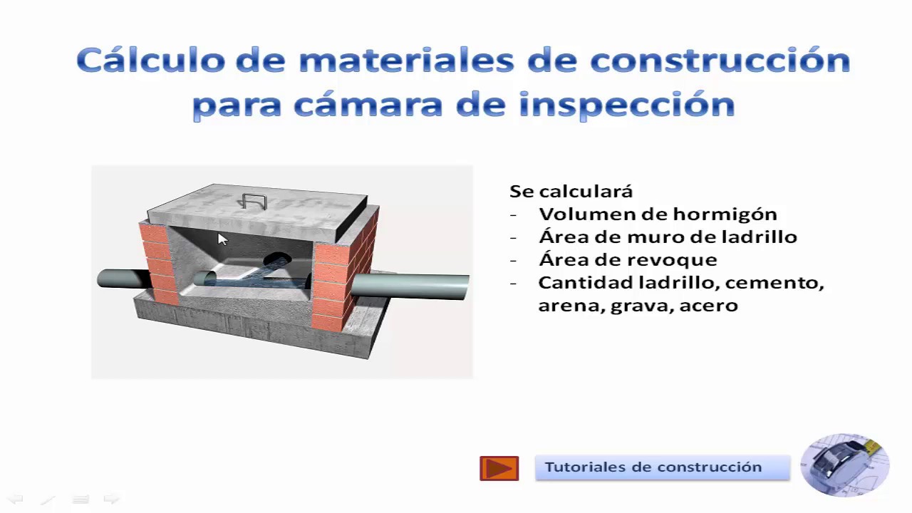 exposición Pesimista auricular 21.- Cálculo de materiales en cámaras de inspección. Metrados de camara  desague TCICS21 - YouTube