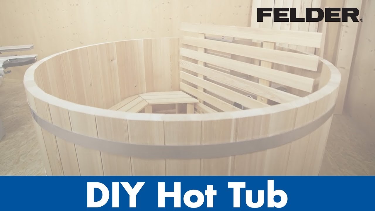 DIY hot tub of wood, made with FELDERÂ® woodworking 