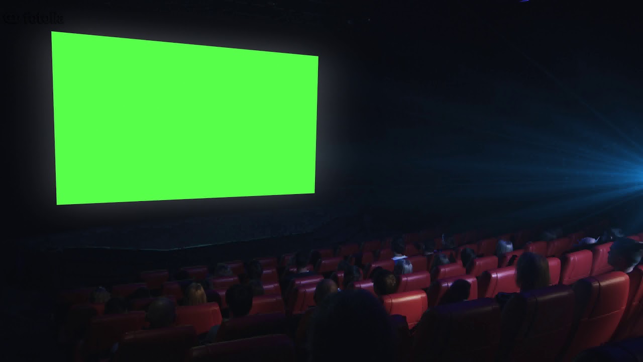 Group of people are watching a green screen YouTube