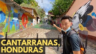 Every wall in this city has a painted mural  Cantarranas, 