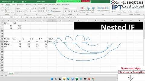 Nested IF Excel - Excel Tutorial in Hindi