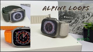 ALL 3 Apple Watch Ultra ALPINE LOOPs + Matching Watch Faces (Green, Orange, & Starlight)