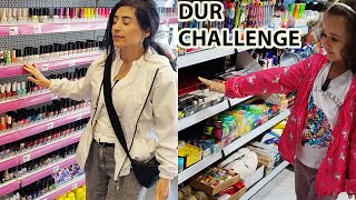 Dur Challenge Alışveriş Vlog Gözü Kapalı Esra ve Nil