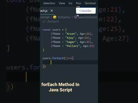 forEach Method In Java Script |#javascript #java #shorts #CodeWithMK #viral