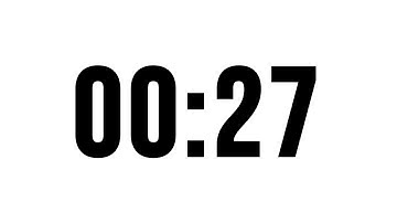 27 Second Timer Without Music, Simple Countdown With Alarm At The End