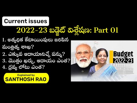 2022-23 బడ్జెట్ విశ్లేషణ: Part 01 explained by Santhosh Rao UPSC|APPSC|TSPSC|AKS IAS