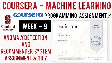 Coursera:Machine Learning Week 9 Anomaly Detection and Recommender System Assignment and Quiz answer