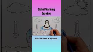 Global Warming Drawing | Stop Global Warming Poster making | Ending Plastic Pollution