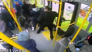 Как лихачи калечат пассажиров автобусов. Real Video