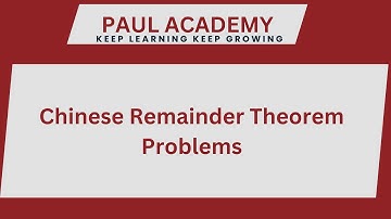 Number Theory | Chinese Remainder Theorem | Problem 3