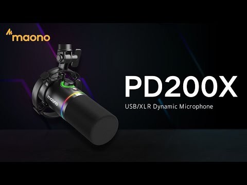 Maono New Release - PD200X Programmable USB&XLR Cardioid Dynamic RGB Microphone