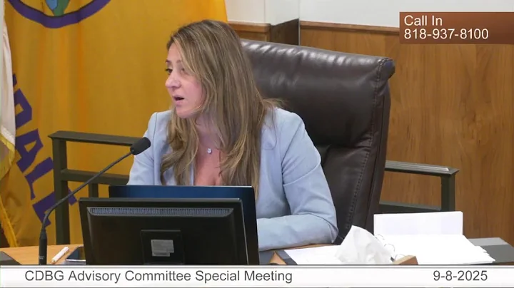 CDBG Advisory Committee Special Meeting - 9/8/25