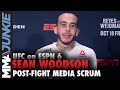 UFC Boston: Sean Woodson full post-fight media scrum