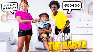 BOY PRETENDS HE’S A BABY 👶🏽family gets upset 😡🤯