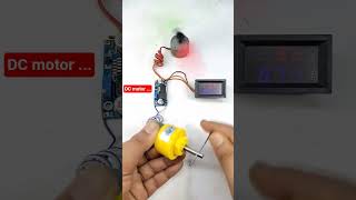 L556c buck convter vs DC gear Motor vs voltage meter testing project #voltagemeter #shortvideo