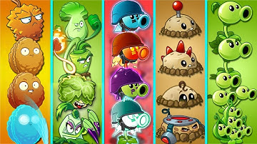 Pvz 2 Discovery - All Plants Evolution NOOB - PRO - HACKER - GOD