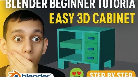 Blender Beginner Tutorial | Easy 3D Cabinet With Sliding Drawers (Step by Step)| BlendMaster