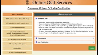 OCI Update or Renew OCI OCI Card Renew OCI New Passport Renewal of OCI OCI Process USA