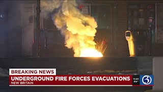 VIDEO: Businesses in New Britain being evacuated due to underground fire