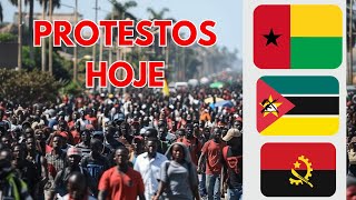 Guiné Bissau e Moçambique acordaram com protestos neste sábado