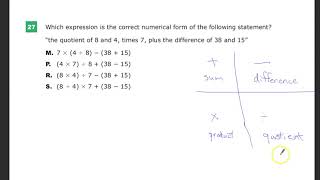 Question 24 (Used to be Question 27) -  Grade 5 Math  - TNReady Practice Test